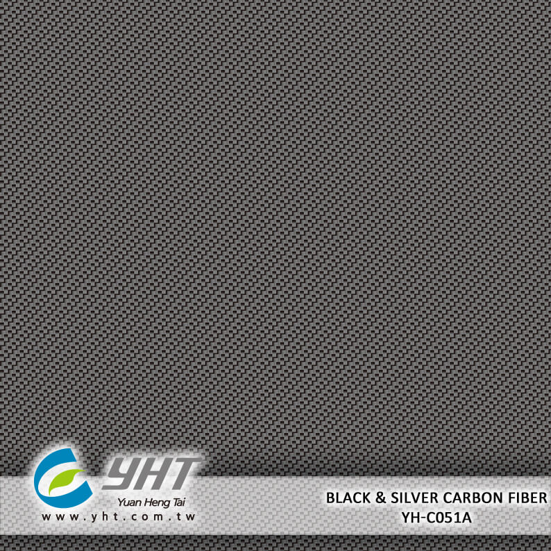Black & Silver Carbon Fiber